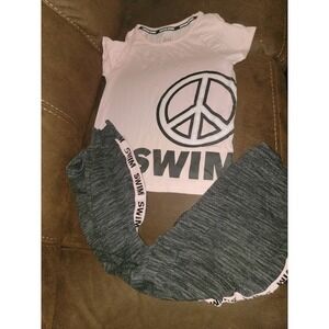 Justice active swim outfit top size‎ 12 pants size 12 plus